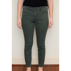 Hudson Women's Midrise Nico Skinny Jeans Olive Green Size‎ 25